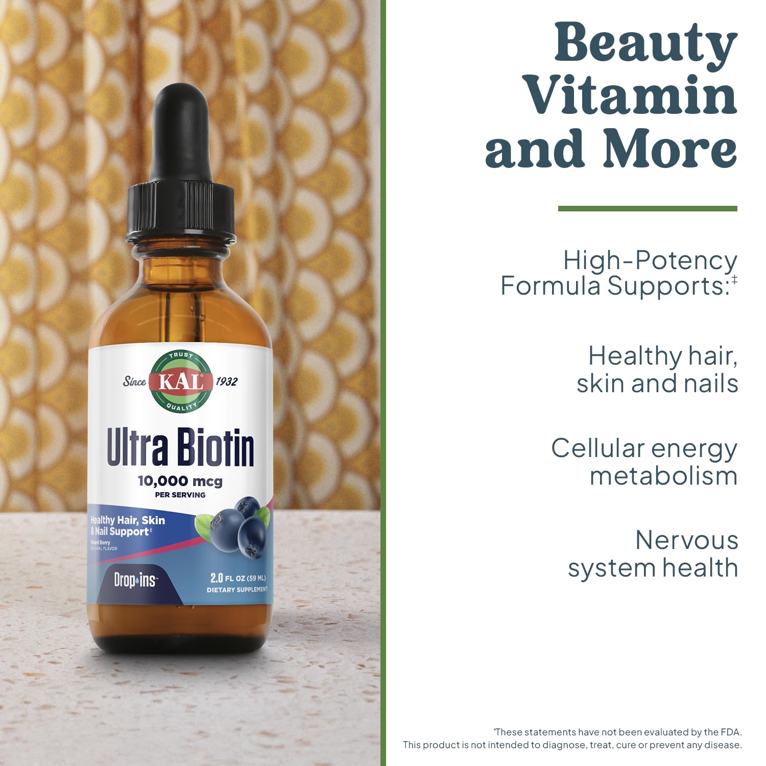 KAL Ultra Biotin soutient la kératine des cheveux et des ongles