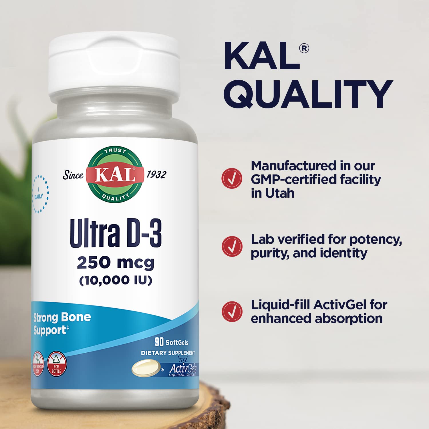KAL Ultra D3 – dose quotidienne visible, intégration facile dans la routine.