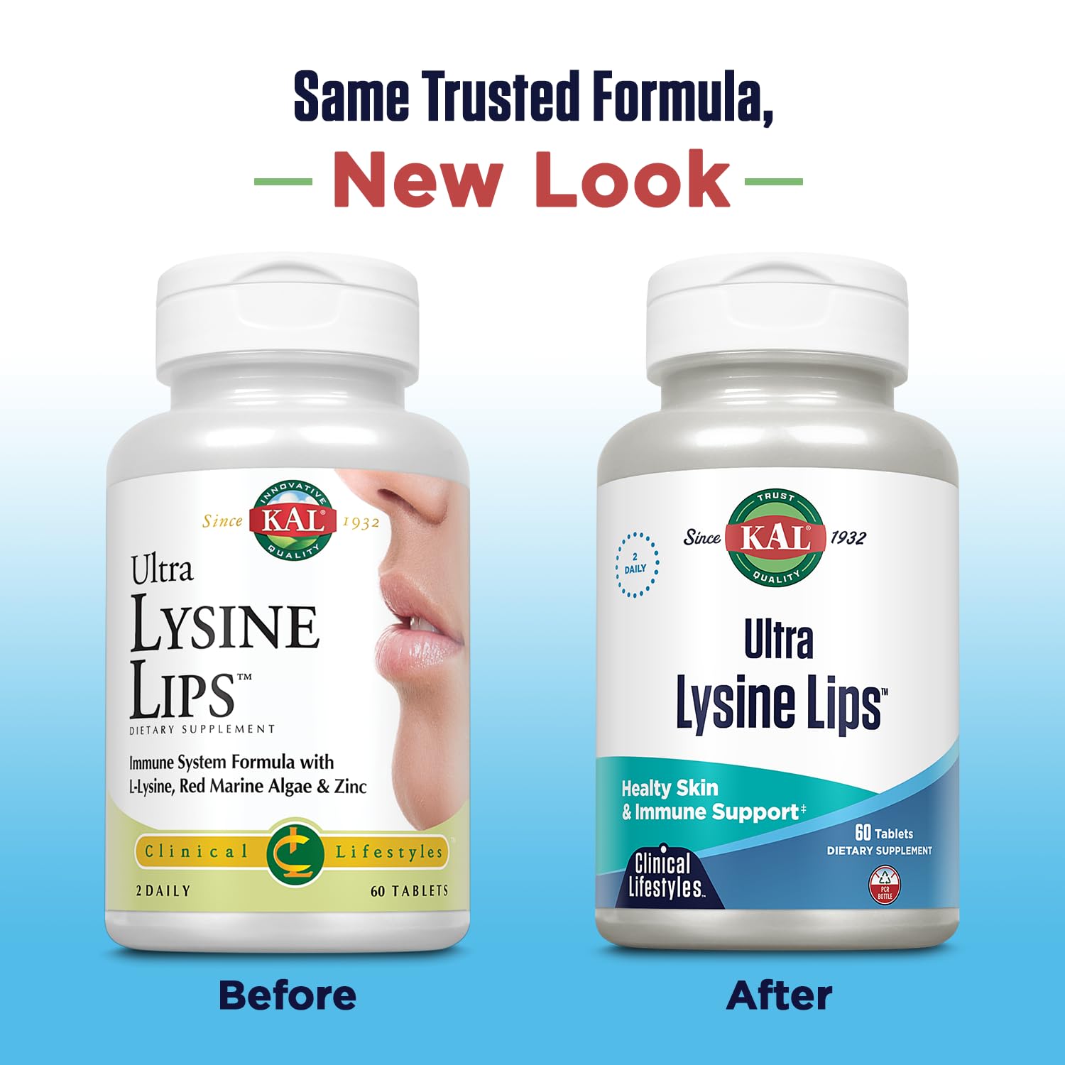 Comprimés Kal Ultra L-Lysine, prise facile et routine beauté.