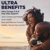 KAL Ultra Omega 3-6-9, étiquette indiquant huiles froides et purifiées.