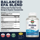 KAL Ultra Omega 3-6-9, gélules, usage quotidien pour le bien-être.
