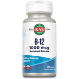 KAL Vitamine B12 1000 mcg, bouteille végan, énergie durable tout au long de la journée.