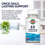 KAL Vitamine B12 1000 mcg, soutien potentiel du métabolisme et du cœur.