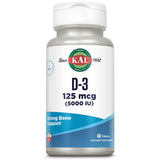 KAL Vitamine D3 – bouteille de comprimés pour soutenir l'immunité et l'énergie
