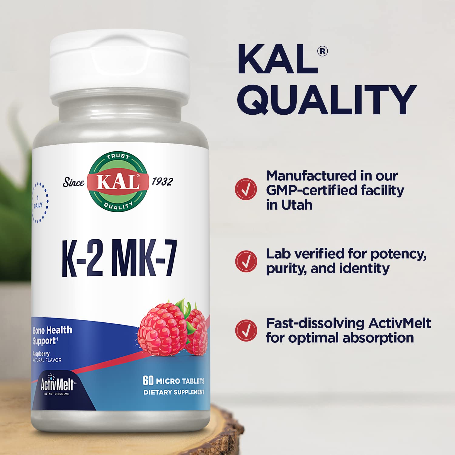 KAL ActivMelt MK-7, formation durable dans l organisme pour une routine quotidienne.