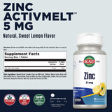 KAL Zinc 5 mg arôme citron naturel, expérience gustative agréable.