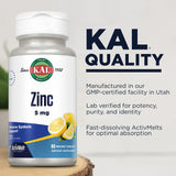 KAL Zinc 5 mg dissolution linguale, administration discrète.
