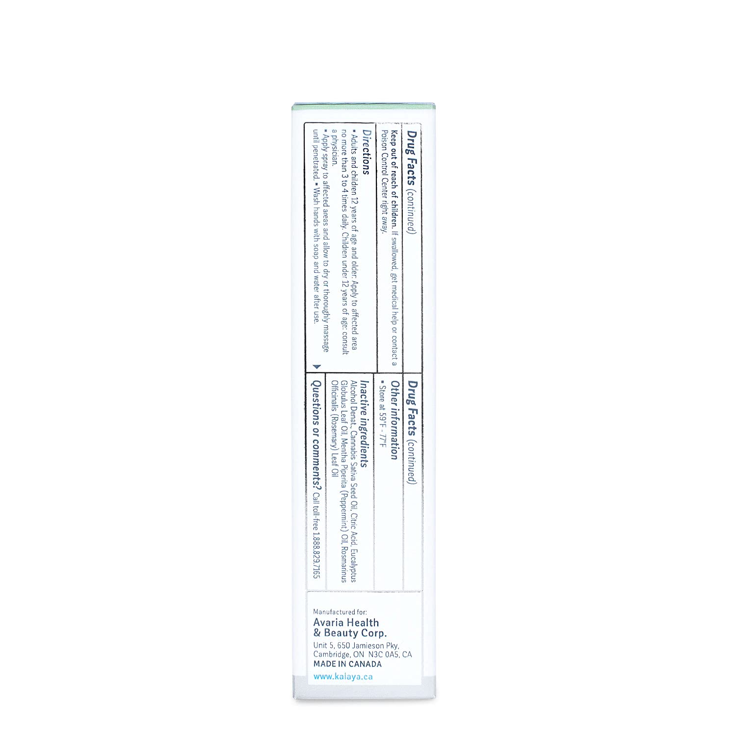 Kalaya Naturals soin quotidien, soutien léger pour douleurs quotidiennes.