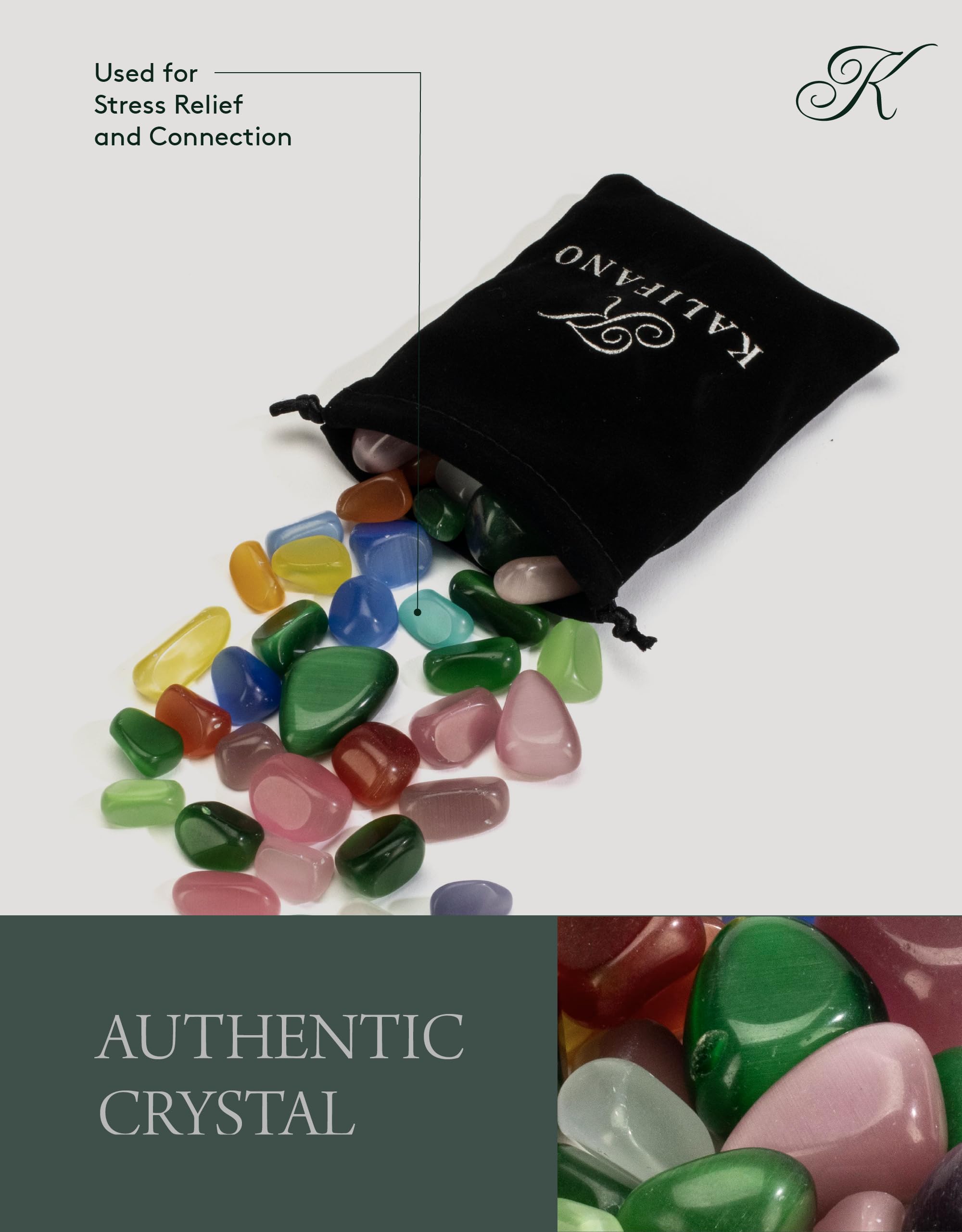KALIFANO agate multicolore, pierres polies, décor zen pour ambiance apaisante.
