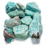 KALIFANO Amazonite brute, 10 pierres, énergie apaisante potentielle pour la méditation.