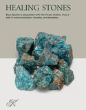 KALIFANO Apatite bleue brute – pierres variées, couleurs riches pour créations uniques.