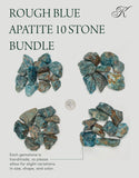 KALIFANO Apatite bleue brute – couleur intense et grain naturel pour polissage.