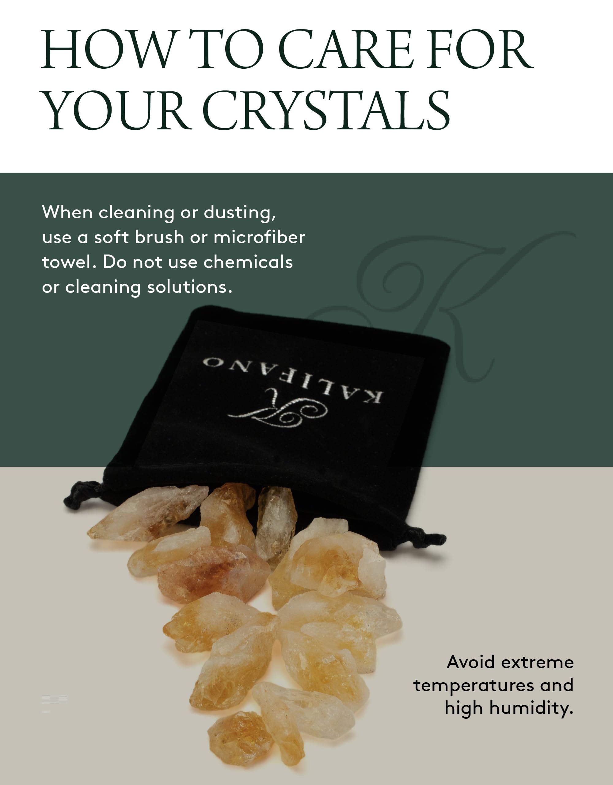 Boîte cadeau Kalifano avec Citrine, présentation élégante pour offrir ou décorer.