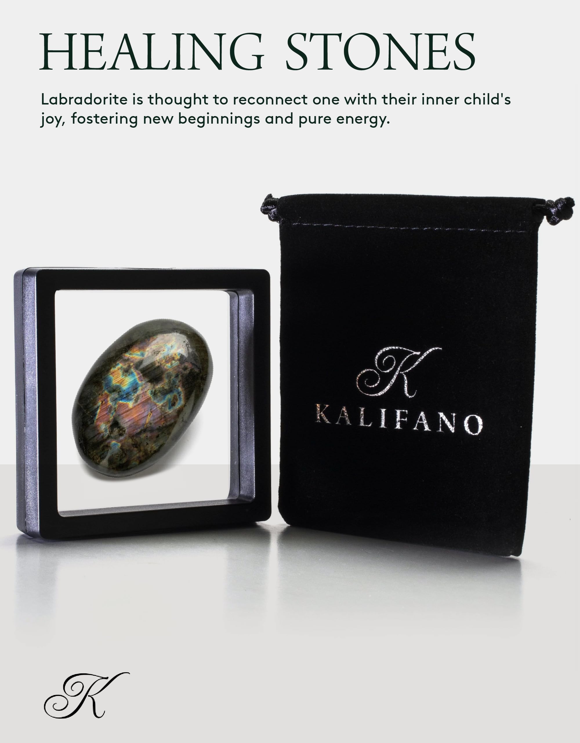 Kalifano brillance-labradorite: éclat irisé et qualité premium pour votre espace.