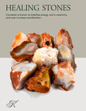 KALIFANO Carnelian brut, pièces variées avec éclat chaud, parfaites pour décor ou bijoux.