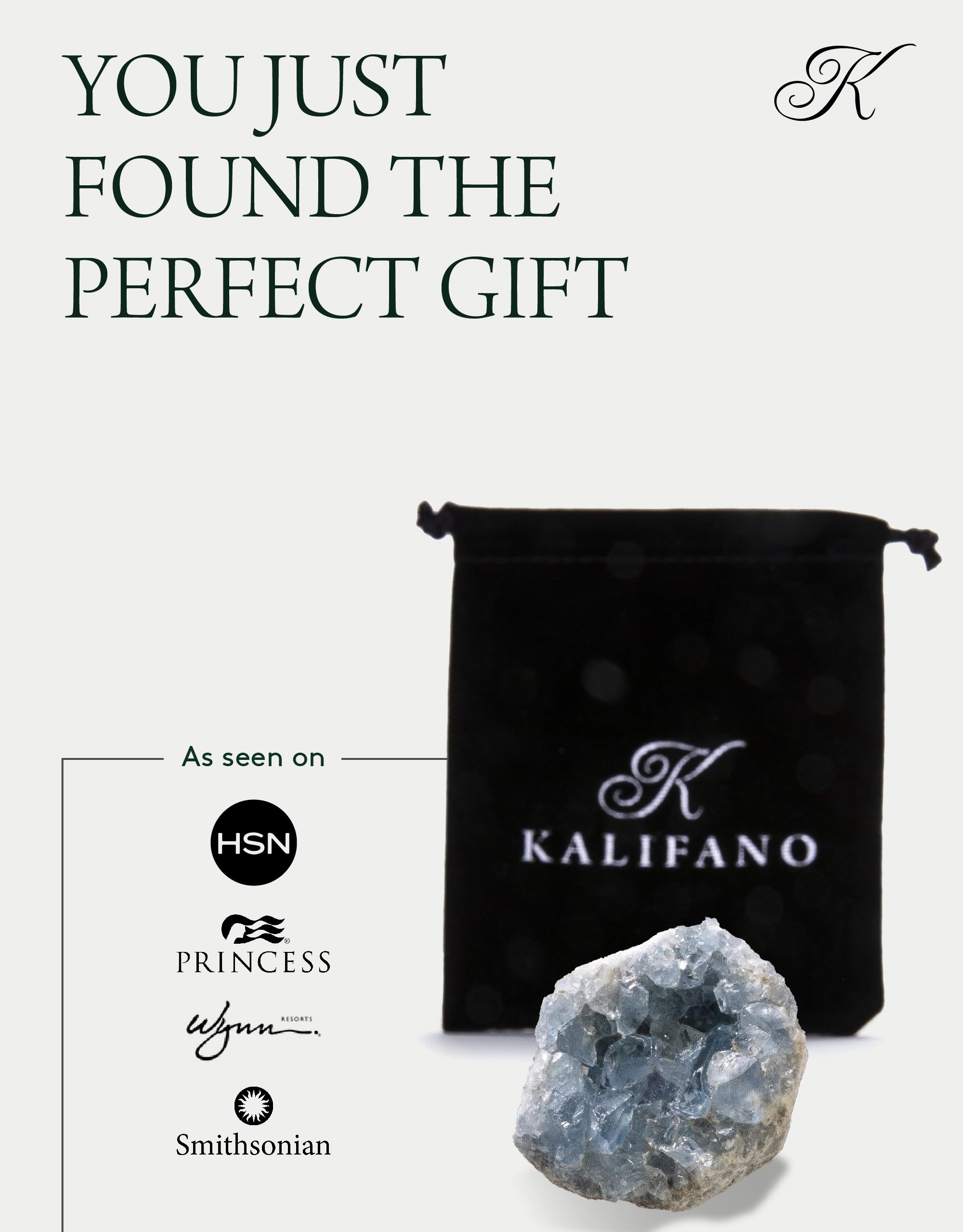 Géode Celestite Kalifano lumière douce — décor zen et harmonie.