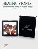 KALIFANO cornaline – ensemble de 300 carats, éclat riche et présence énergétique.