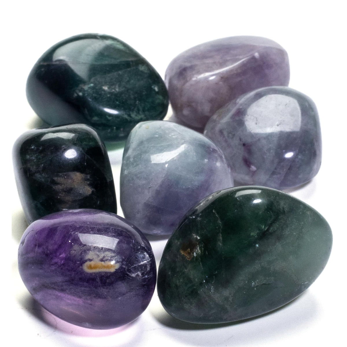 KALIFANO Fluorite Arc-en-Ciel: pierres polies pour méditation et énergie harmonisante.