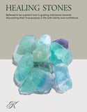 Kalifano fluorite brut, couleurs riches, idéal pour travail lapidaire et polissage.