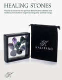 KALIFANO fluorite ensemble 300 carats, pierres polies et luxueux lustre.