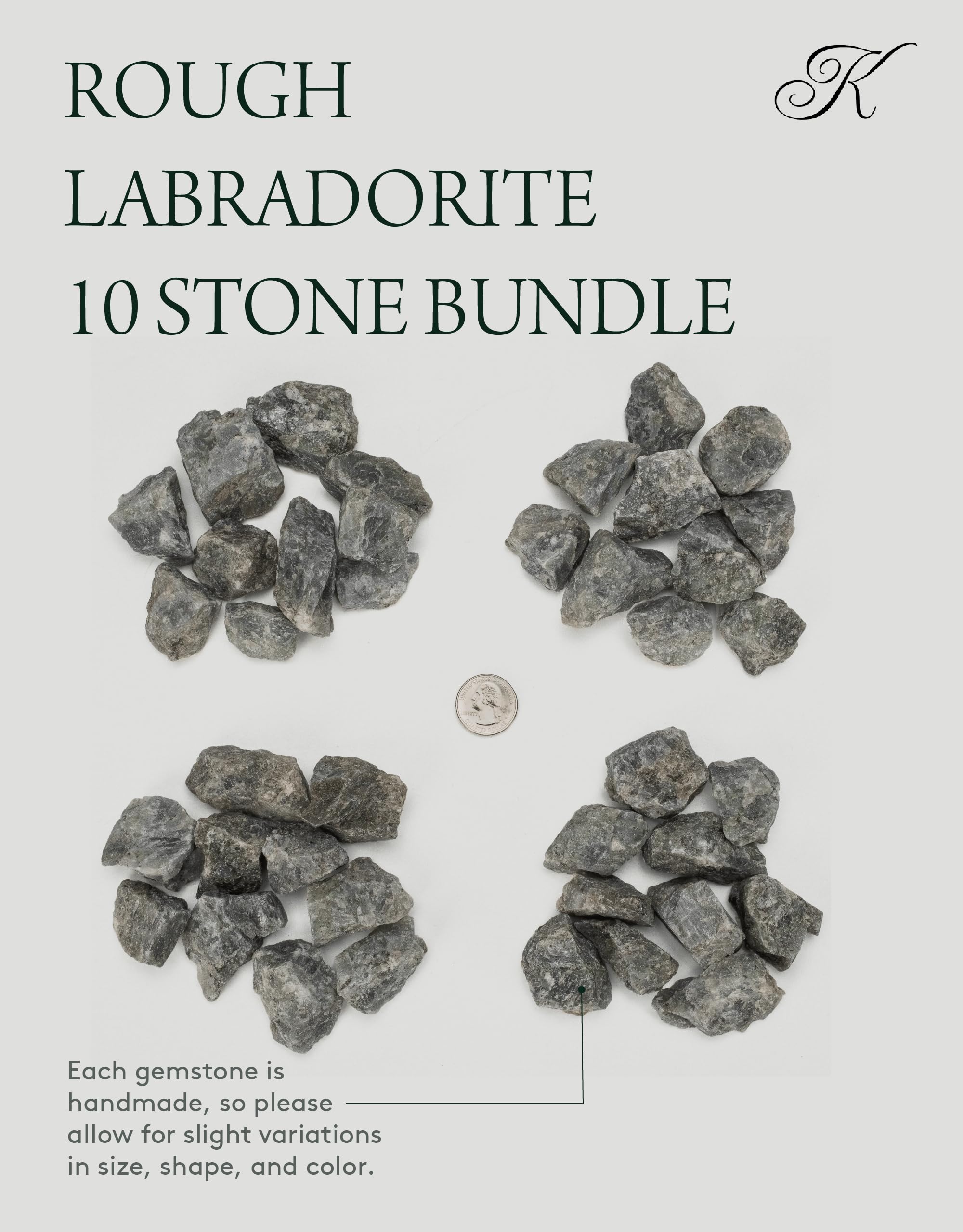 Variations naturelles des couleurs Labradorite Kalifano