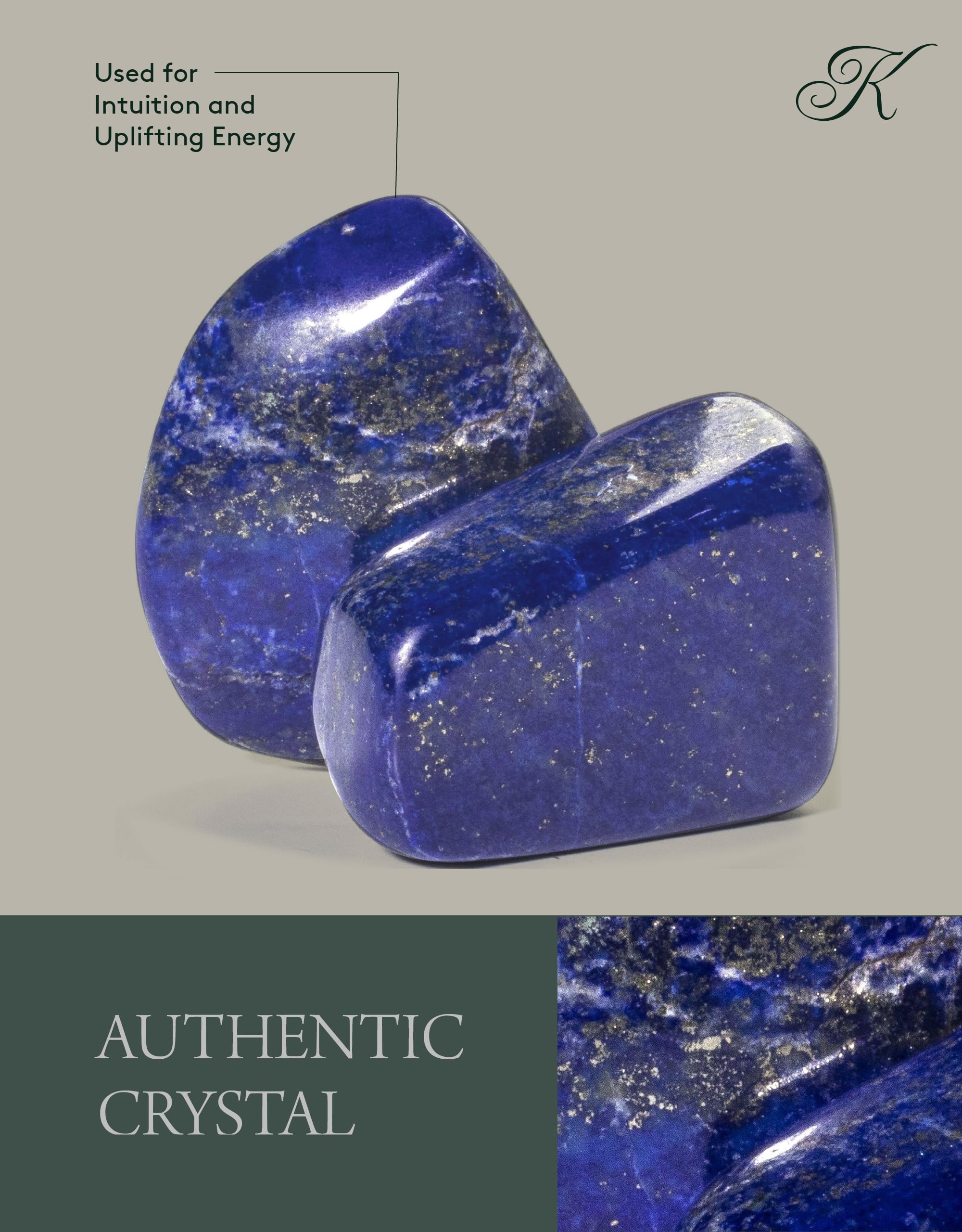 KALIFANO Lapis Lazuli, textures profondes et couleur riche inspirant la créativité.