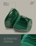 KALIFANO malachite lustre vert profond — décor d autel apaisant.