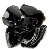 KALIFANO Obsidienne brute – ensemble de 5 pierres, énergie naturelle.