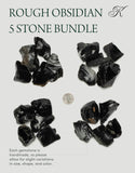KALIFANO Obsidienne brute – grade AAA, énergie élevée et durabilité.
