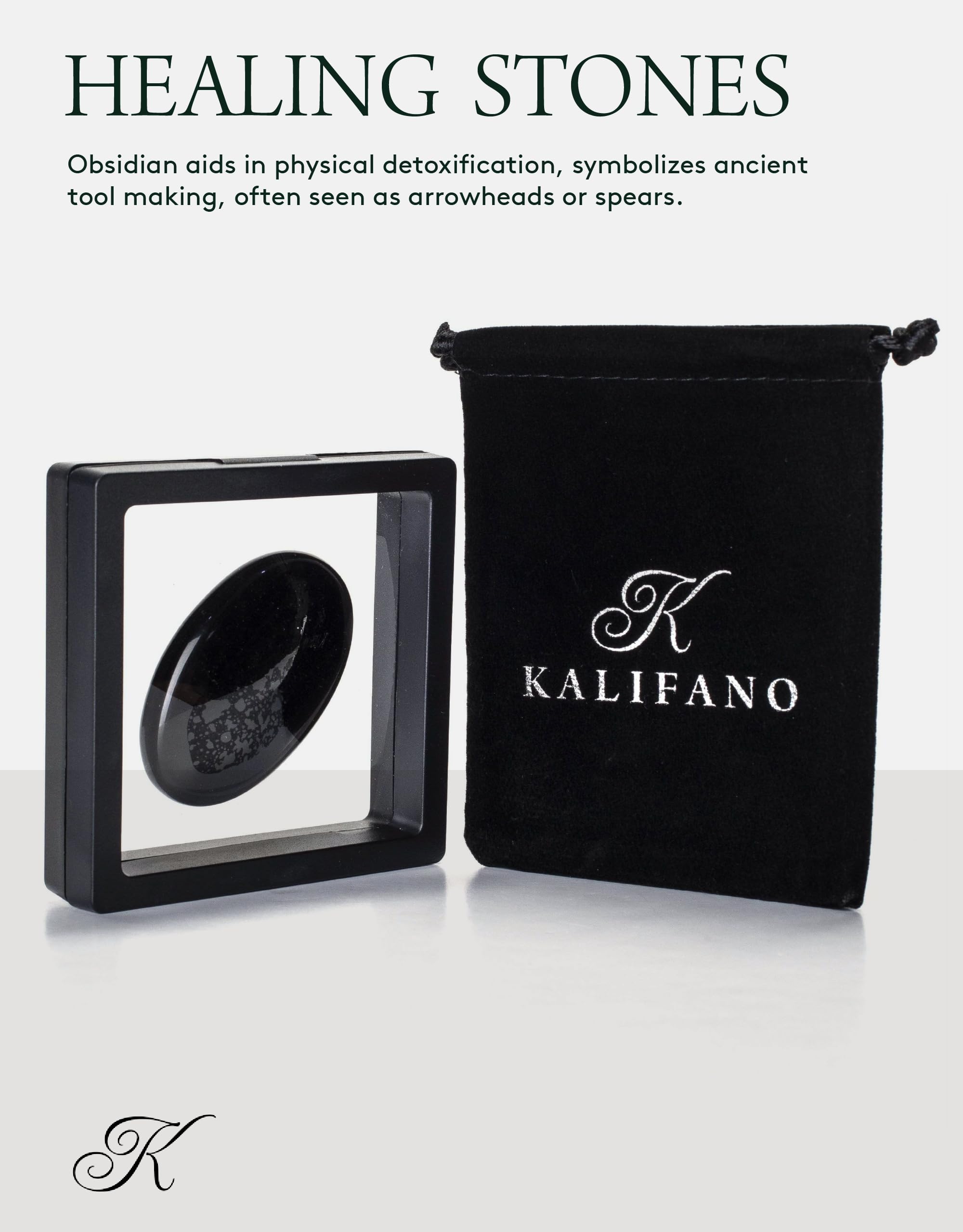 Kalifano obsidienne, surface brillante : beauté naturelle pour une ambiance zen.