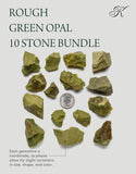 KALIFANO opale verte brute, pièces uniques pour créations lapidaires et bijoux.