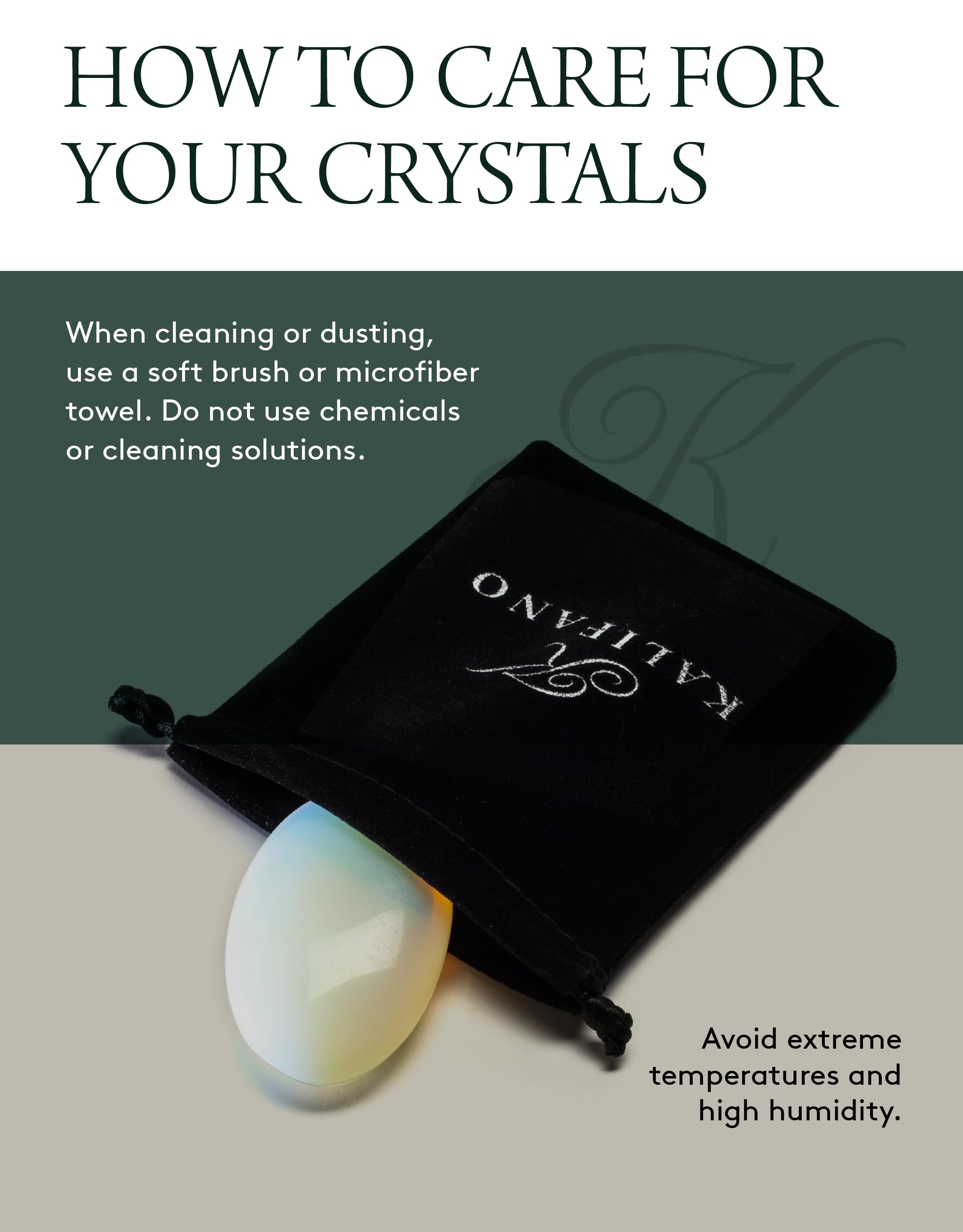 KALIFANO Opalite – toucher soyeux et reflets calmes pour méditation