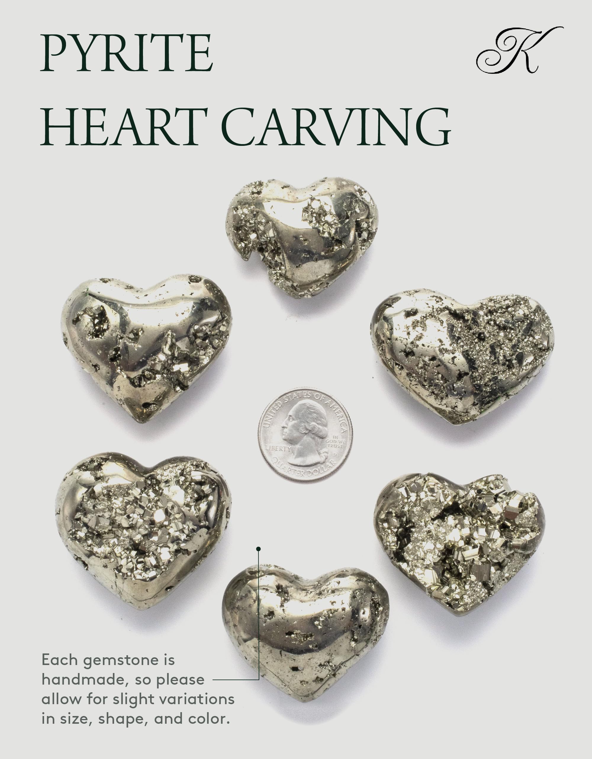 Ensemble pirite Coeur, pièce décorative captivante et inspirante.