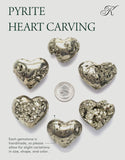 Ensemble pirite Coeur, pièce décorative captivante et inspirante.