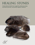 kalifano pointes quartz fumé de tailles variées pour usages polyvalents.