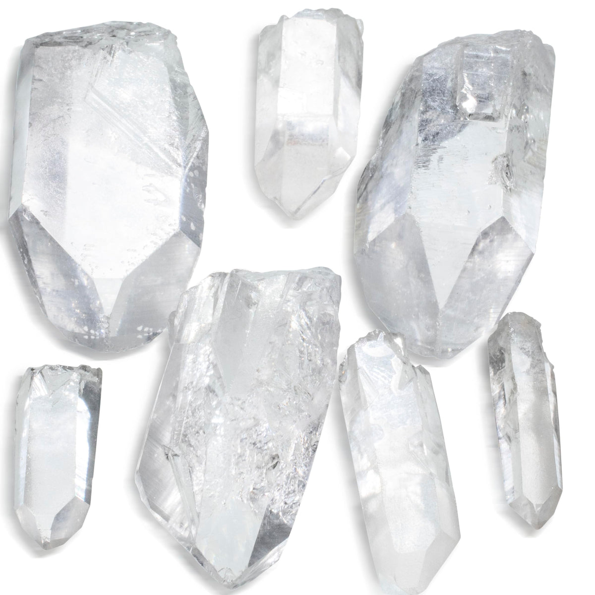 KALIFANO points de quartz : gros plan sur le bundle 500 carats, concentration