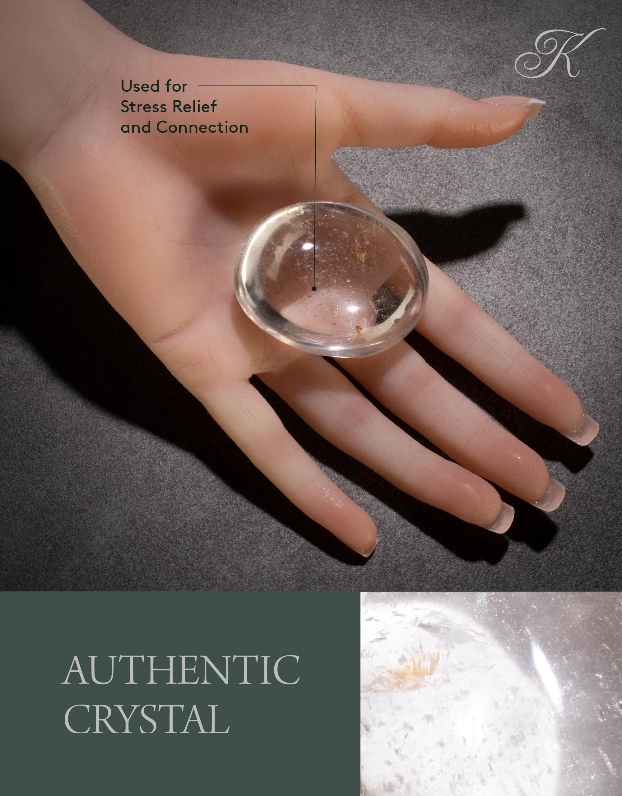 KALIFANO Quartz paume: concentration accrue pour travail et études.