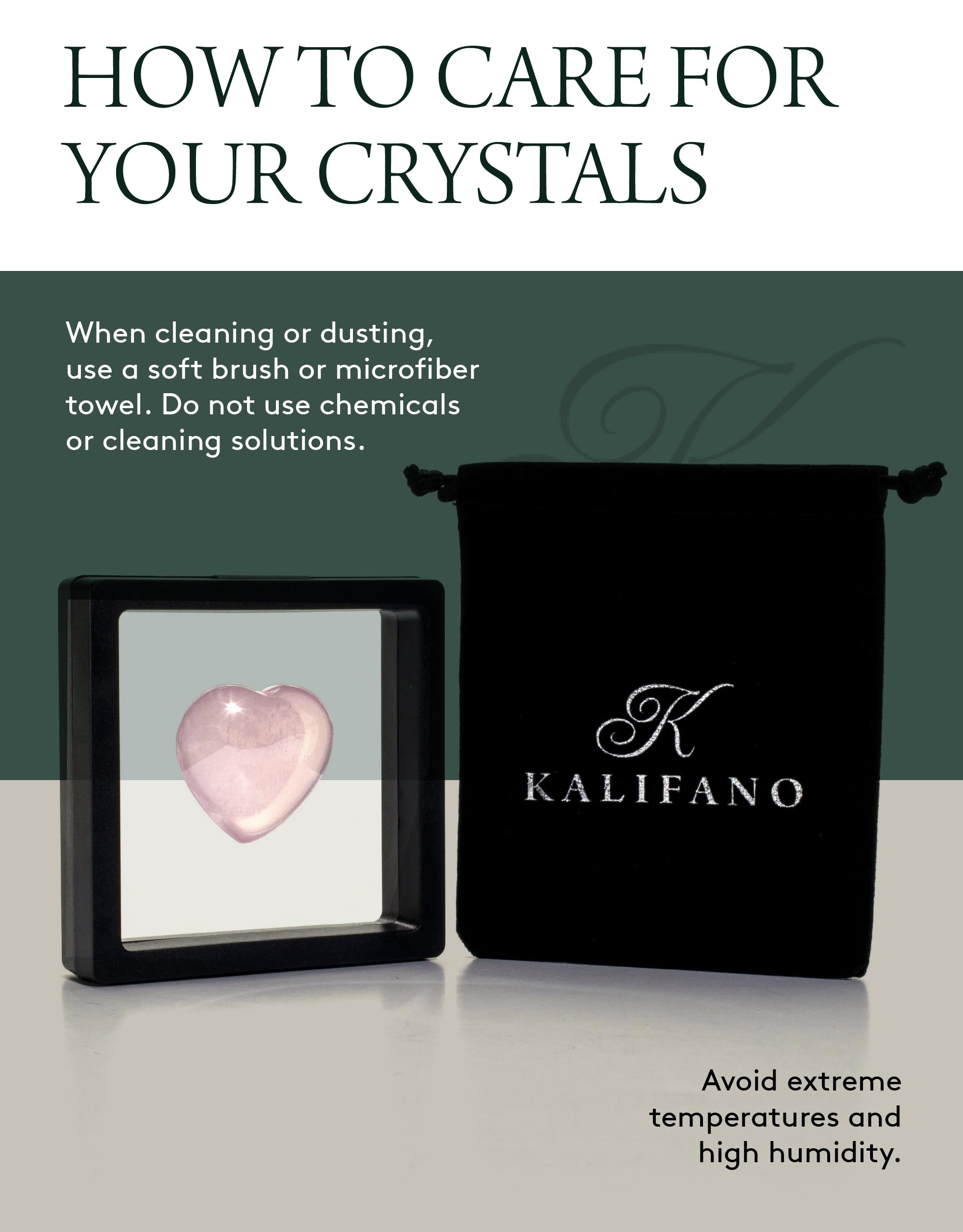 KALIFANO Quartz Rose, prise en main idéale pour la méditation.