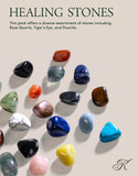 Kalifano rose quartz pierres polies, idéales pour méditation et déco zen.
