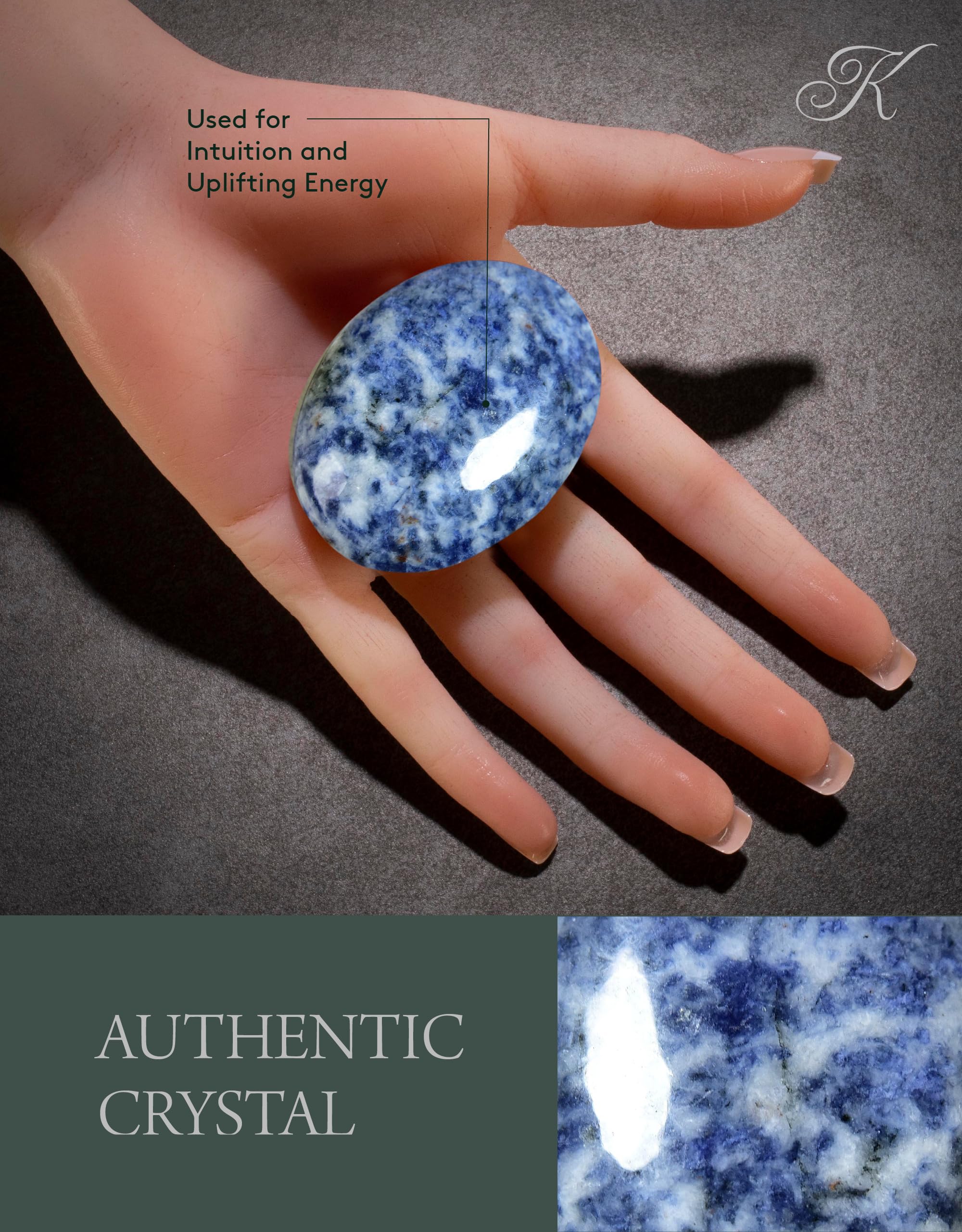 Kalifano Sodalite – texture naturelle unique pour la méditation.