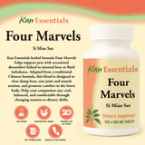 Kan Herb Quatre Merveilles tablettes animaux, soutien digestif potentiel pour chiens et chats.