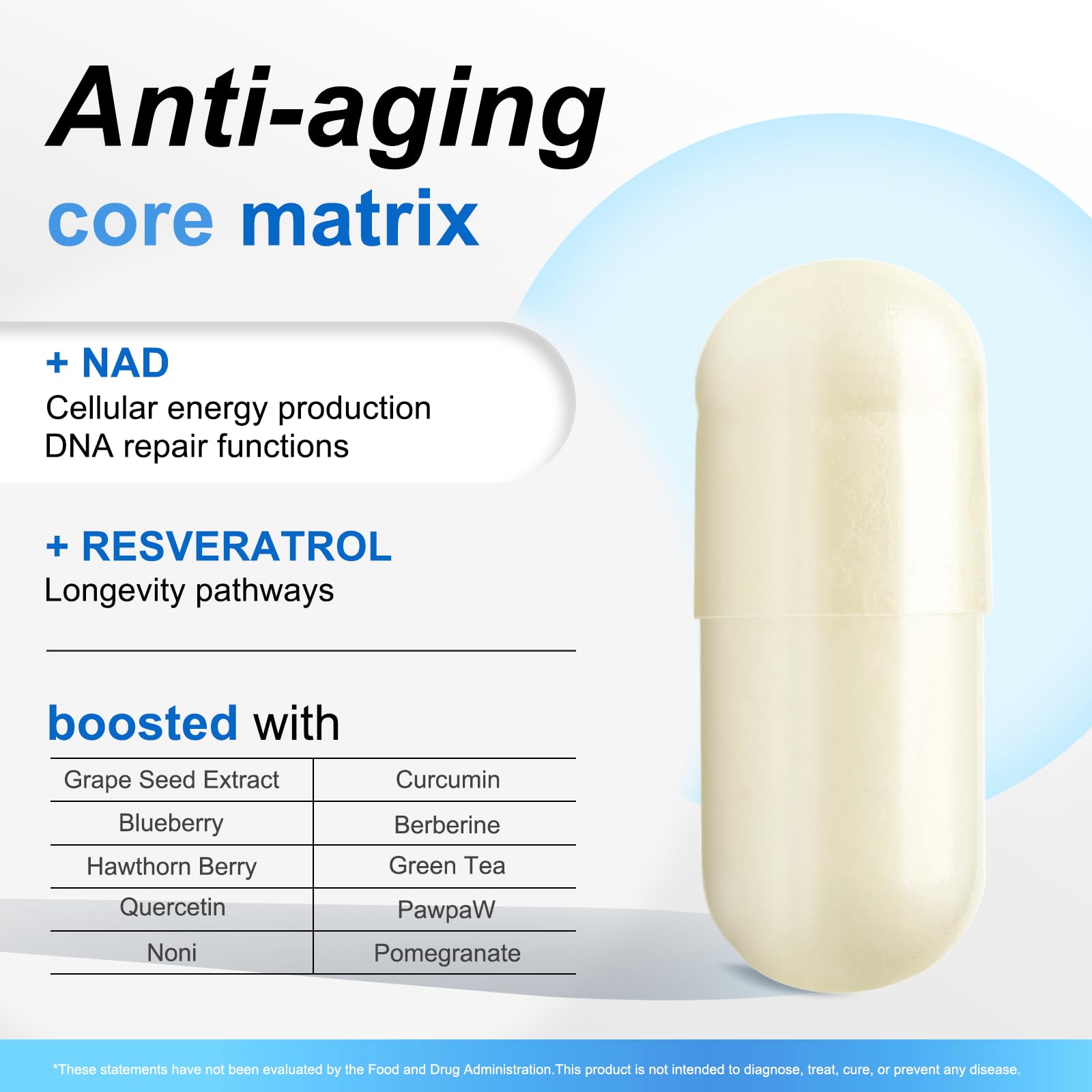 KANGERFU NAD Resveratrol liposomale – Emballage refermable et pratique.