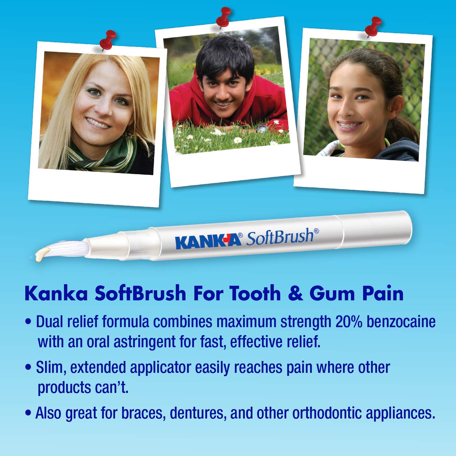 Kank-A SoftBrush, compatibilité avec orthodontie et prothèses