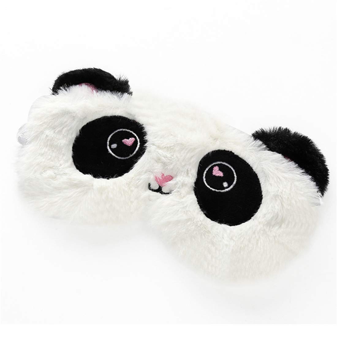 Masque panda KANOA en peluche pour enfant, obscurité et confort.