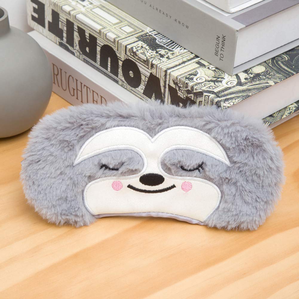 Masque KANOA panda gris: confort moelleux et voyage sans lumière.
