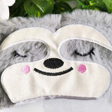 Masque KANOA paresseux gris: design ludique pour enfants et adultes en déplacement.