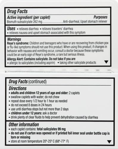 Kaopectate caplets-nausee-indigestion: caplets faciles à prendre pour les inconforts quotidiens.