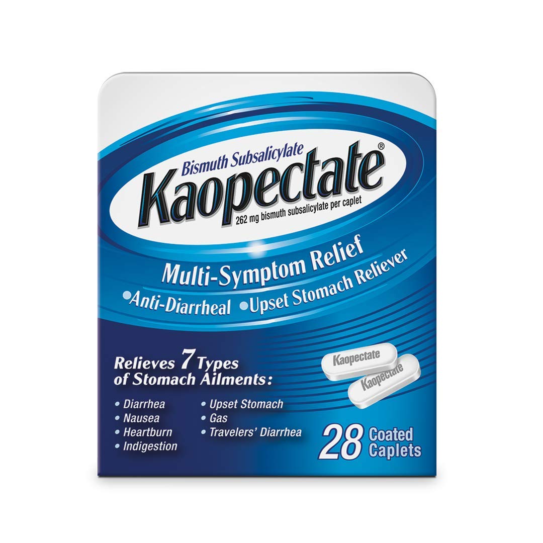 Kaopectate caplets-relief-symptomes-28: caplets faciles à transporter offrant un soulagement rapide.
