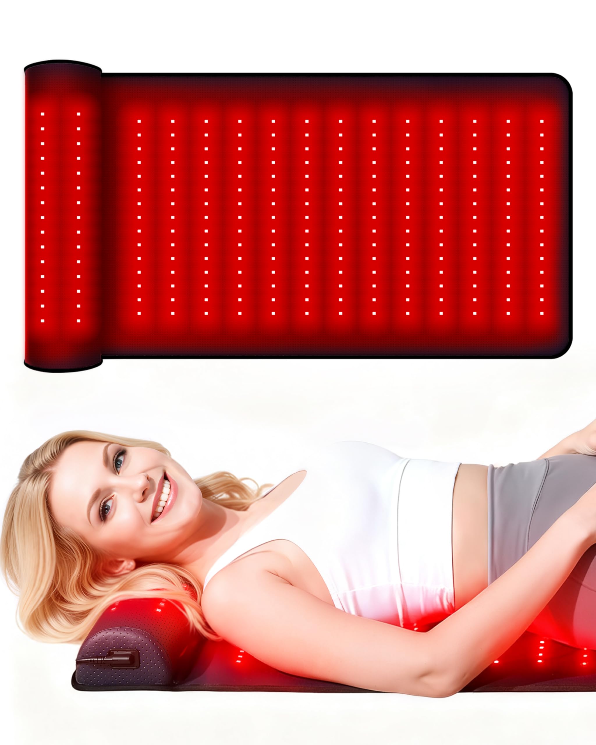 Kaoudt matelas lumière rouge 19x36 – vue d’ensemble pour relaxation et récupération.