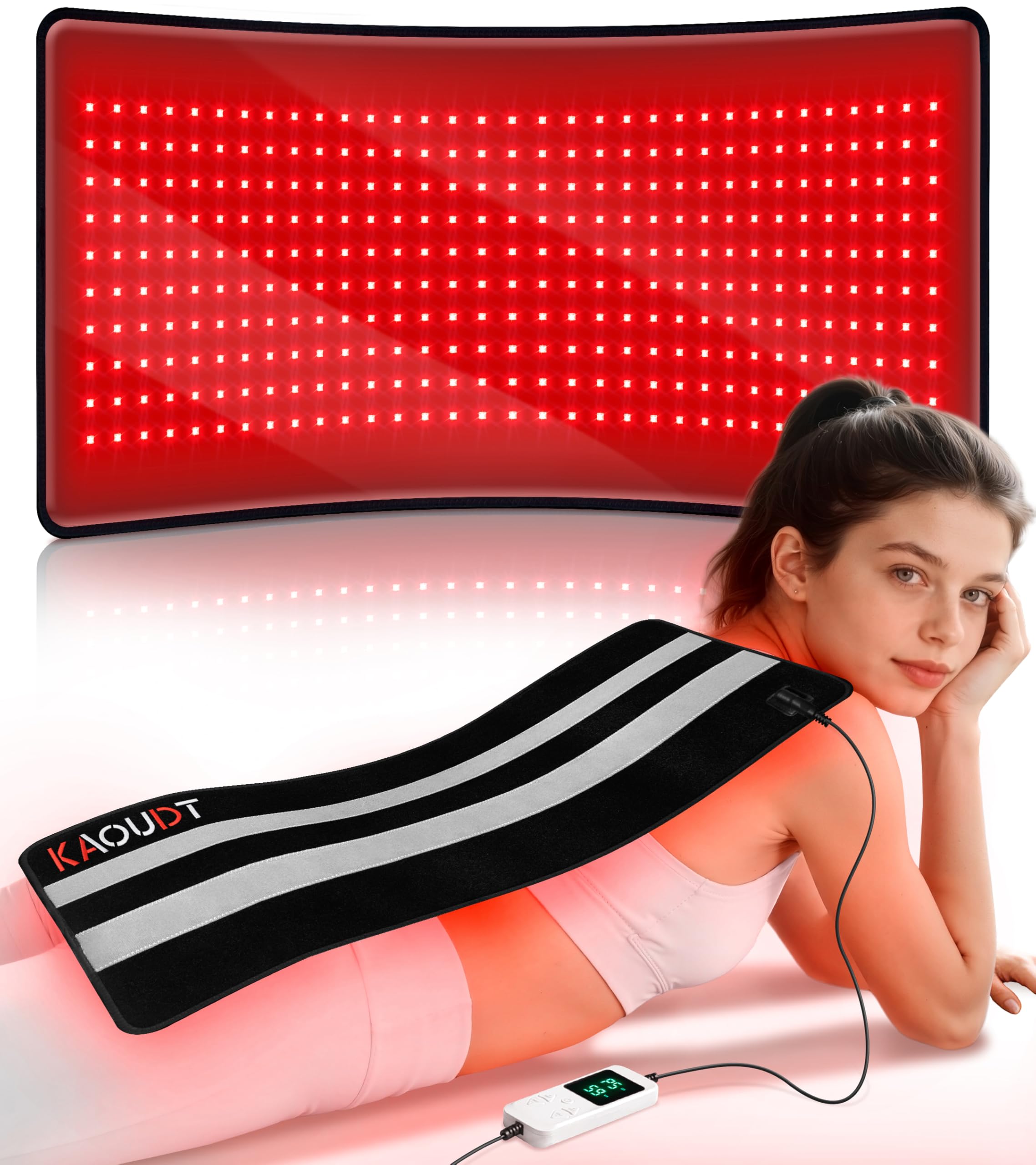 Kaoudt matelas lumière rouge dos: relaxation ciblée et soulagement des tensions.